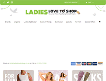 Tablet Screenshot of ladieslovetoshop.co.uk